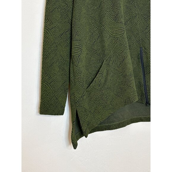 Habitat Cowl Neck Sweater Knit One Pocket Zipper Hem Detail Tunic Green Small - Picture 3 of 8